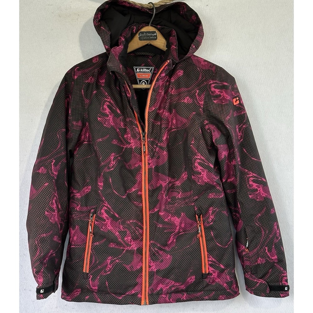 Killtec Kid's Ski Snowboard Jacket Colorful Hooded Sz 14 Winter